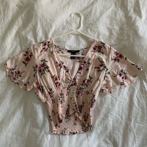 short sleeve flower top